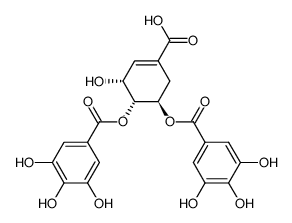 (-)-shikimic acid 3,4-O-digallate structure