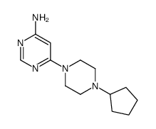 6-(4-Cyclopentyl-1-piperazinyl)-4-pyrimidinamine结构式