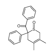 2-benzoyl-2-phenyl-3,6-dihydro-4,5-dimethyl-2H-thiapyran 1-oxide结构式