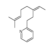 2-(3-ethylidene-7-methyloct-6-enyl)pyridine Structure