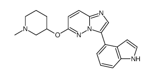 3-(1H-indol-4-yl)-6-(1-methyl-piperidin-3-yloxy)-imidazo[1,2-b]pyridazine结构式