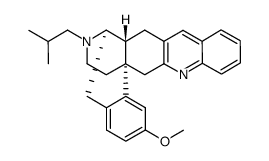 6,7-didehydro-17-isobutyl-3-methoxy-quinolino[2',3':6,7]morphinan Structure