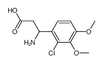 3-amino-3-(2-chloro-3,4-dimethoxy-phenyl)-propionic acid结构式