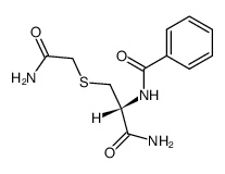 N-Benzoyl-S-carbamoylmethyl-L-cystein-amid结构式