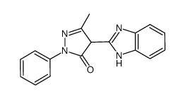 4-(1H-benzimidazol-2-yl)-5-methyl-2-phenyl-2,4-dihydro-3H-pyrazol-3-one结构式
