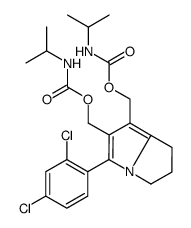 [3-(2,4-dichlorophenyl)-2-(propan-2-ylcarbamoyloxymethyl)-6,7-dihydro-5H-pyrrolizin-1-yl]methyl N-propan-2-ylcarbamate结构式