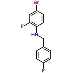4-Bromo-2-fluoro-N-(4-fluorobenzyl)aniline结构式