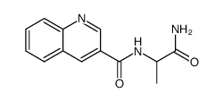 Quinoline-3-carboxylic acid ((S)-1-carbamoyl-ethyl)-amide Structure