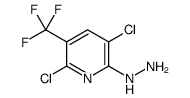 [3,6-dichloro-5-(trifluoromethyl)pyridin-2-yl]hydrazine结构式