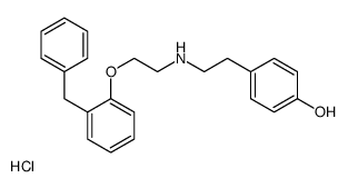 4-[2-[2-(2-benzylphenoxy)ethylamino]ethyl]phenol,hydrochloride Structure