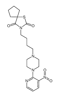 3-{4-[4-(3-Nitro-pyridin-2-yl)-piperazin-1-yl]-butyl}-1-thia-3-aza-spiro[4.4]nonane-2,4-dione结构式