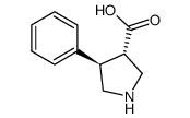 (3S,4R)-4-Phenylpyrrolidine-3-carboxylic acid Structure