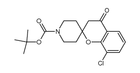 tert-butyl 8-chloro-4-oxo-3,4-dihydrospiro[chromene-2,4'-piperidine]-1'-carboxylate Structure