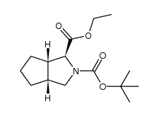 (1S,3aR,6aS)-ethyl 2-boc-octahydrocyclopenta[c]pyrrole-1-carboxylate结构式