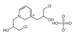 1-chloro-3-[3-(3-chloro-2-hydroxypropyl)-2H-pyrimidin-3-ium-1-yl]propan-2-ol,hydrogen sulfate Structure