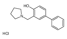 4-phenyl-2-(pyrrolidin-1-ylmethyl)phenol,hydrochloride Structure