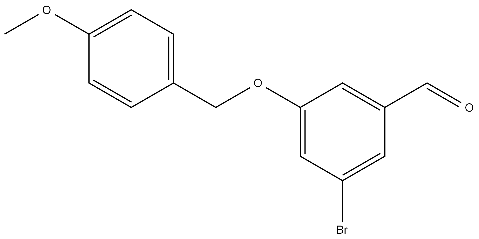 3-溴-5-((4-甲氧苄基)氧代)苯(甲)醛结构式