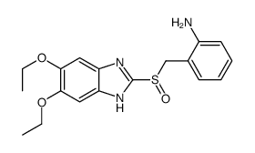 2-[(5,6-diethoxy-1H-benzimidazol-2-yl)sulfinylmethyl]aniline Structure