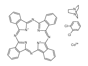 [μ-(1,4-diazabicyclo[2.2.2]octane)(phthalocyaninato)cobalt(II)*1.1 dichlorobenzene](n)结构式