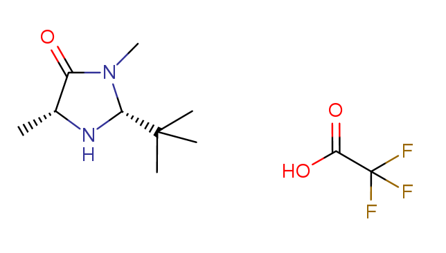 (2R,5R)-2-tert-butyl-3,5-dimethylimidazolidin-4-one trifluoroacetic acid salt Structure