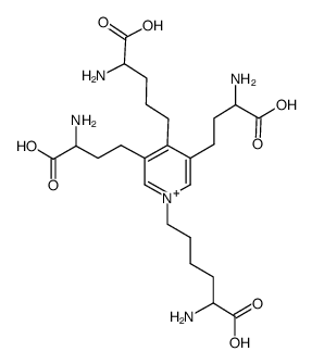 2-amino-6-[4-(4-amino-4-carboxy-butyl)-3,5-bis(3-amino-3-carboxy-propyl)pyridin-1-yl]hexanoic acid Structure