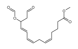 (5Z,8Z,10E)-methyl 12-(formyloxy)-14-oxotetradeca-5,8,10-trienoate Structure