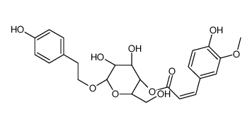 [(2R,3S,4R,5R,6R)-4,5-dihydroxy-2-(hydroxymethyl)-6-[2-(4-hydroxyphenyl)ethoxy]oxan-3-yl] (E)-3-(4-hydroxy-3-methoxyphenyl)prop-2-enoate结构式