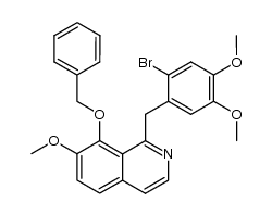 8-benzyloxy-1-(2'-bromo-4',5'-dimethoxybenzyl)-7-methoxyisoquinoline结构式