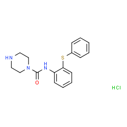 N-[2-(苯硫基)苯基]-1-哌嗪甲酰胺盐酸盐结构式