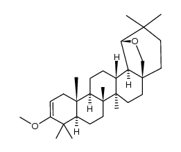 19β,28-epoxy-3-methoxy-18α-olean-2-ene结构式