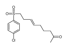 9-(4-chlorophenyl)sulfonylnon-6-en-2-one结构式
