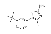 5-(2-tert-butyl-pyridin-4-yl)-4-methyl-thiazol-2-ylamine结构式