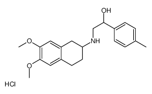 2-[(6,7-dimethoxy-1,2,3,4-tetrahydronaphthalen-2-yl)amino]-1-(4-methylphenyl)ethanol,hydrochloride Structure