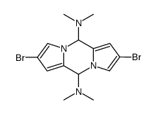 2,7-dibromo-N5,N5,N10,N10-tetramethyl-5H,10H-dipyrrolo[1,2-a:1',2'-d]pyrazine-5,10-diamine结构式