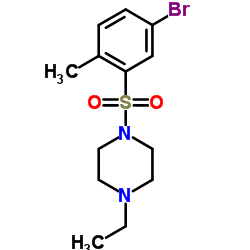 1-[(5-Bromo-2-methylphenyl)sulfonyl]-4-ethylpiperazine结构式