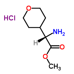 Methyl (2S)-amino(tetrahydro-2H-pyran-4-yl)acetate hydrochloride (1:1)结构式