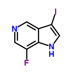 7-Fluoro-3-iodo-5-azaindole结构式