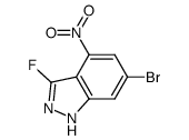 6-bromo-3-fluoro-4-nitro-1H-indazole结构式