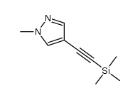 1-甲基-4-((三甲基甲硅烷基)乙炔基)-1H-吡唑结构式