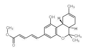 [6ar-[3(2e,4e),6aalpha,10abeta]]-5-(6a,7,10,10a-tetrahydro-1-hydroxy-6,6,9-trimethyl-6h-dibenzo[b,c]pyran-3-yl)-2,4-pentadienoic acid methyl ester Structure