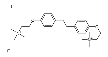 trimethyl-[2-[4-[2-[4-[2-(trimethylazaniumyl)ethoxy]phenyl]ethyl]phenoxy]ethyl]azanium,diiodide Structure