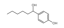 1-(4-hydroxyphenyl)-1-hexanol结构式