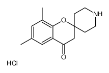 6,8-Dimethylspiro[chromene-2,4'-piperidin]-4(3H)-one hydrochlorid e (1:1) Structure