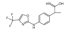 (2S)-2-[4-[[4-(trifluoromethyl)-1,3-oxazol-2-yl]amino]phenyl]propanamide结构式