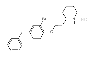2-[2-(4-Benzyl-2-bromophenoxy)ethyl]piperidine hydrochloride Structure