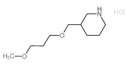3-[(3-Methoxypropoxy)methyl]piperidine hydrochloride结构式