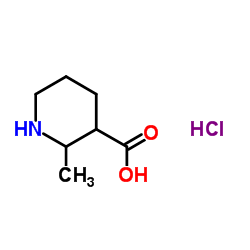 2-Methylpiperidine-3-carboxylic acid hydrochloride structure
