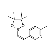 (E)-2-methyl-5-(2-(4,4,5,5-tetramethyl-1,3,2-dioxaborolan-2-yl)vinyl)pyridine Structure
