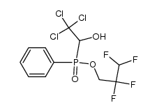 (1,1,3-trihydrotetrafluoropropyl) (1-hydroxy-2,2,2-trichloroethyl)phenylphosphinate Structure