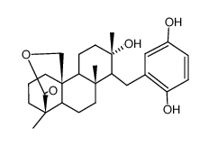 13,17,19,23-Tetrahydroxy-4,8-dimethyl-16,24-cyclo-21-nor-13,17-seco-5α-chola-16,20(22),23-triene-4β-carboxylic acid结构式